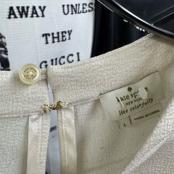 Kate Spade Cream Ruffle Blouse - Picture 3 of 4